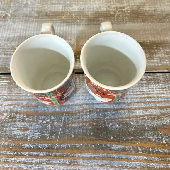 Heirloom Fine China Mug Set by Neumann Marcus with Asian Bamboo Design. - Picture 6 of 7